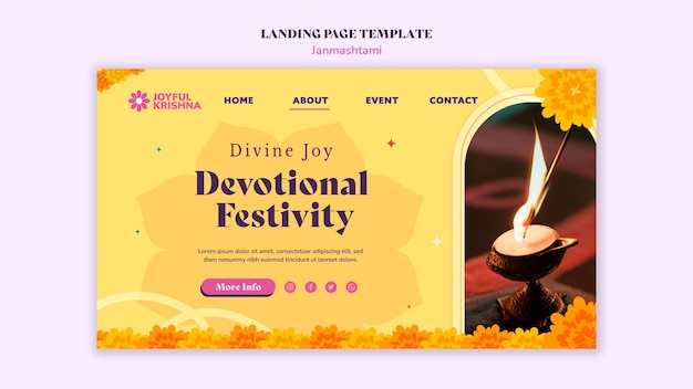 Janmashtami template design