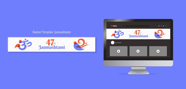 मुफ़्त PSD जन्माष्टमी टेम्पलेट डिज़ाइन