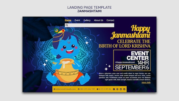 Janmashtami template design