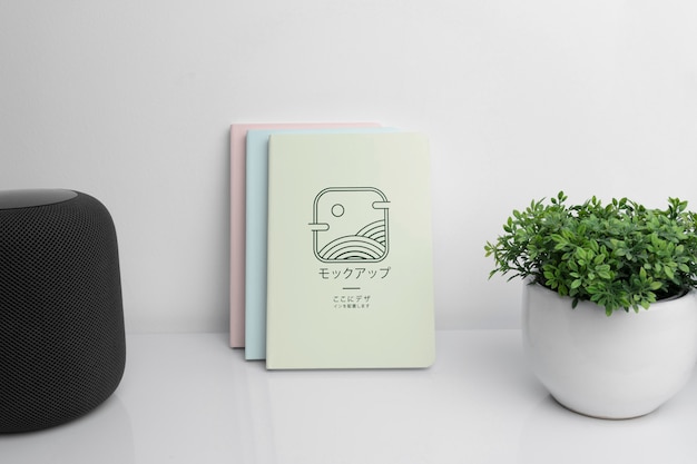 Japan books mockup in real context