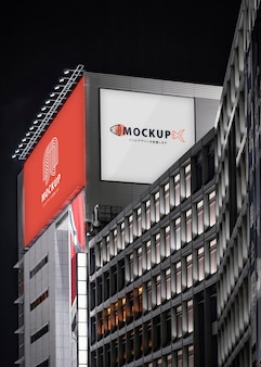 Japan exterior advertising mockup Free Psd