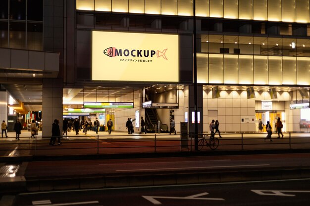 Japan exterior advertising mockup