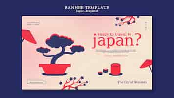 Free PSD japan inspired banner design template