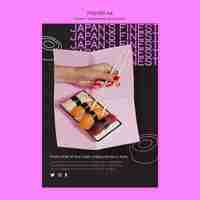 Free PSD japan's finest sushi restaurant poster