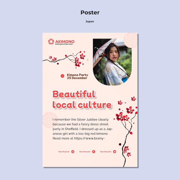 japanese clothing poster template