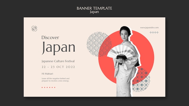 Free PSD japanese festival celebration banner