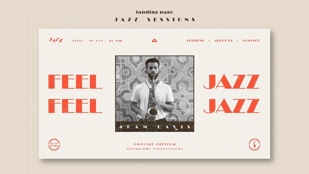 Jazz concept landing page template
