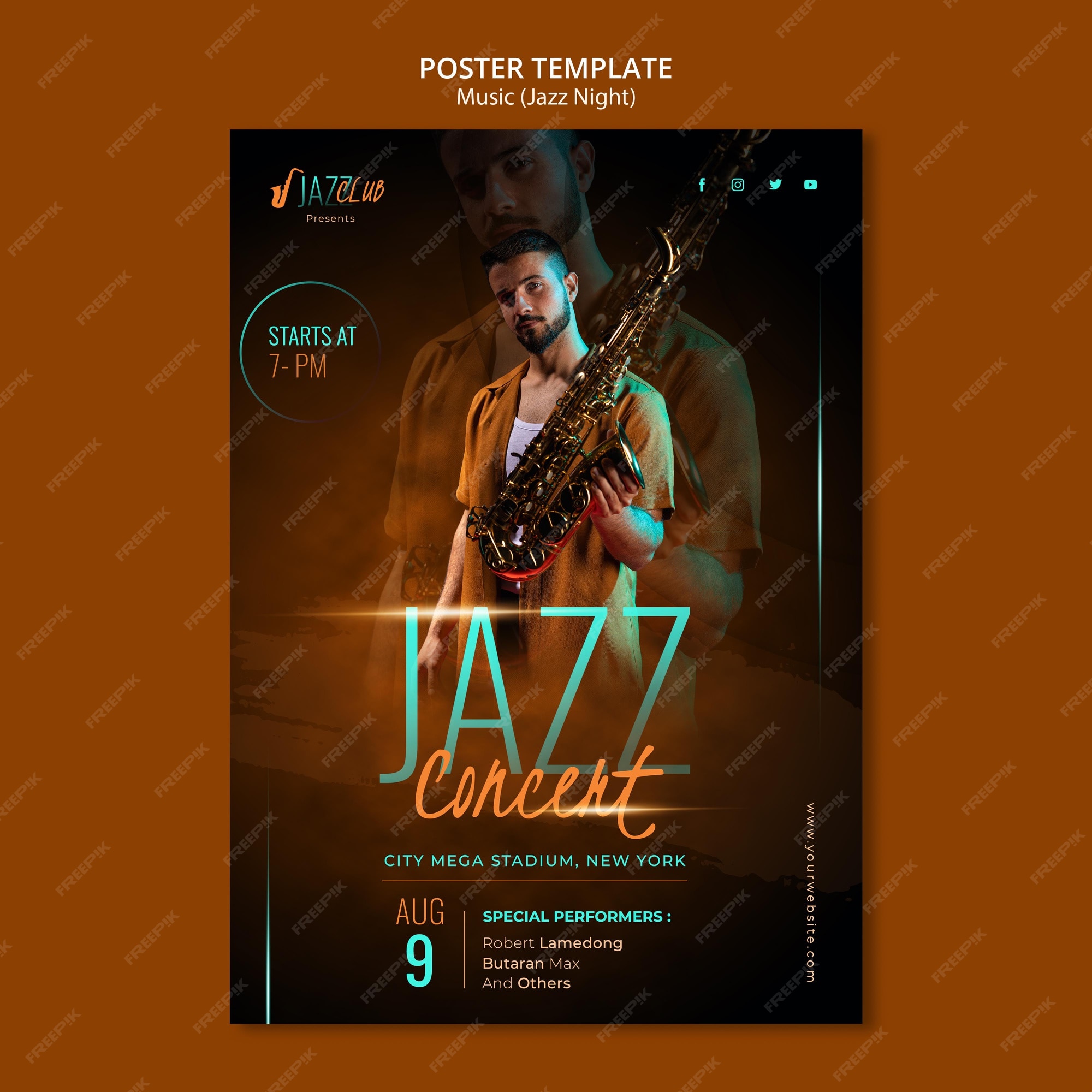 Free printable, customizable music flyer templates