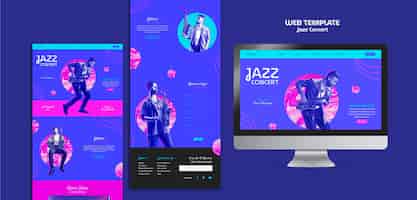 Free PSD jazz concert web template