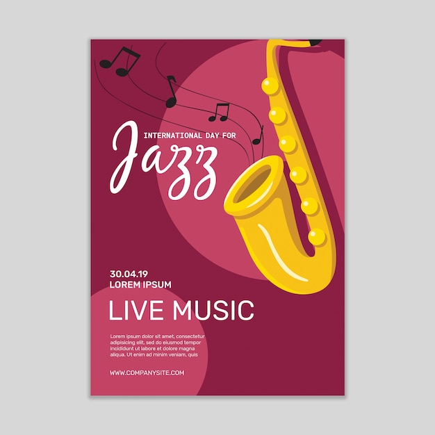 Jazz music poster mockup