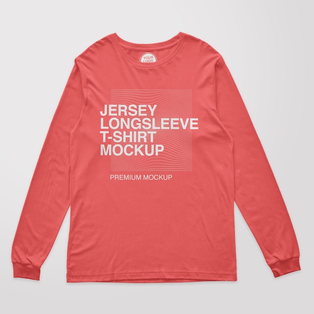 Jersey longsleeve tshirt mockup Free Psd