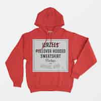 Free PSD jerzees pullover hooded sweatshirt mockup 05