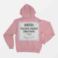 Free PSD jerzees pullover hooded sweatshirt mockup