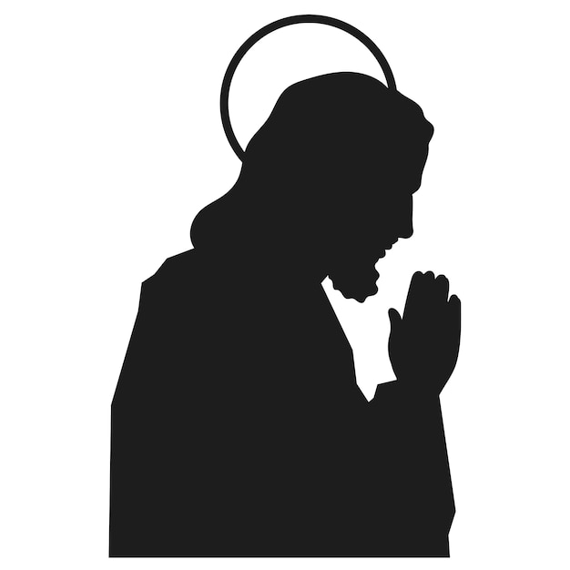 Illustrazione della silhouette di gesù cristo