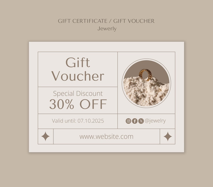 Free PSD jewelry shop business template