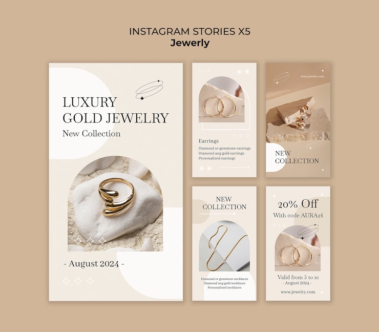 Free PSD jewelry shop business template