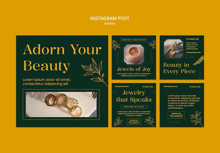 Free PSD jewelry shop business template