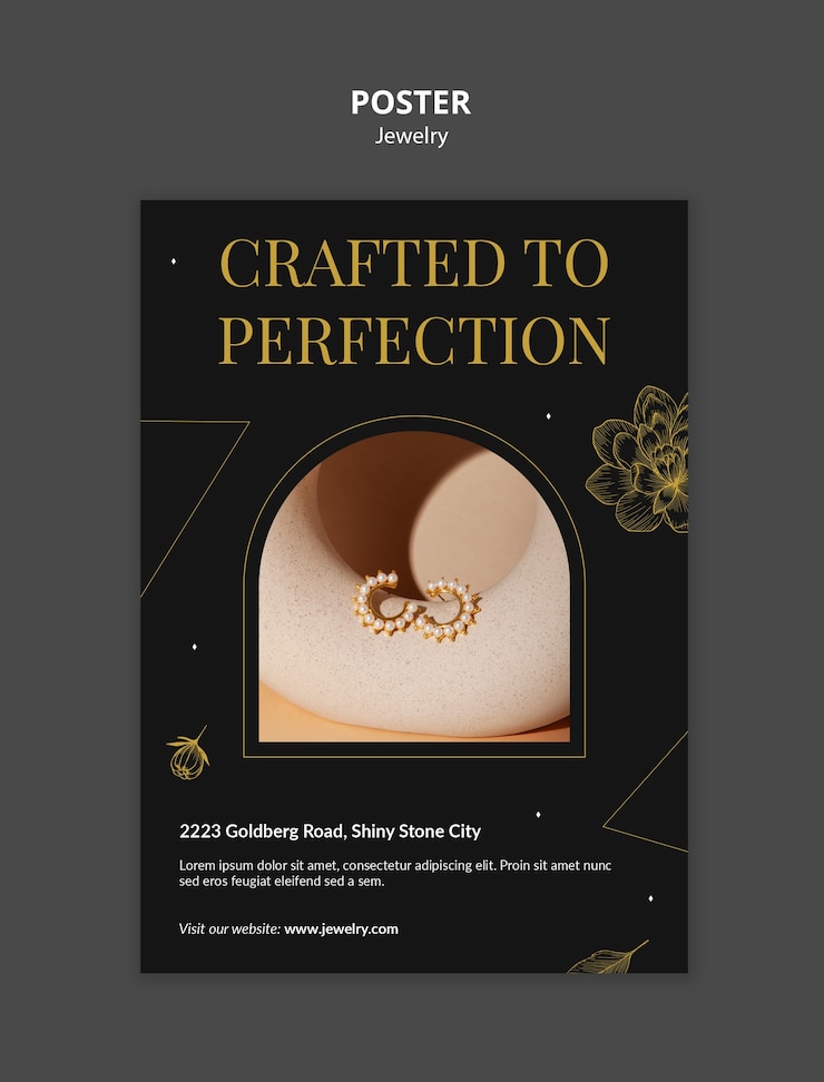 Free PSD jewelry shop business template