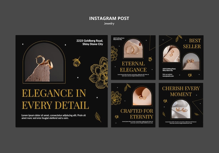 Free PSD jewelry shop business template