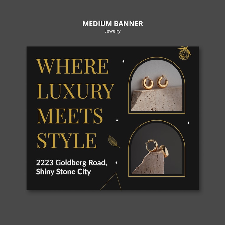 Free PSD jewelry shop business template