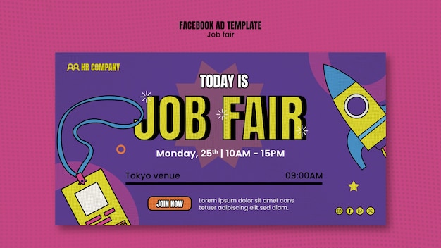 Job fair facebook template