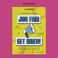 Free PSD job fair poster template