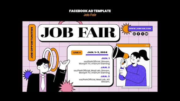 Job fair template design