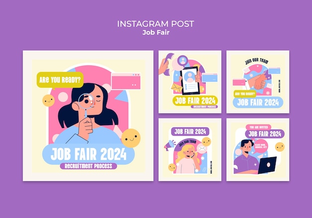 無料PSD 雇用フェアのテンプレートデザイン