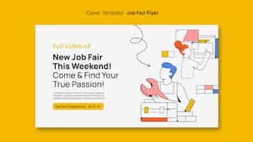 無料PSD 雇用フェアのテンプレートデザイン