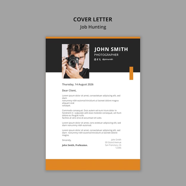 Free PSD job hunting template design