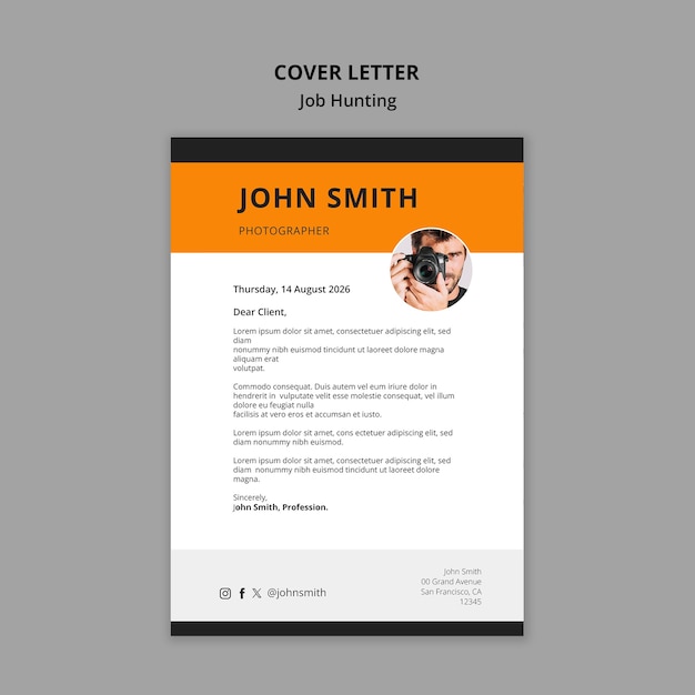 Free PSD job hunting template design