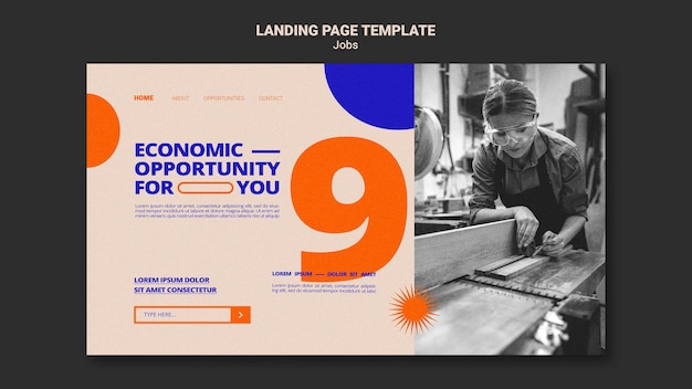 Job opportunity landing page template