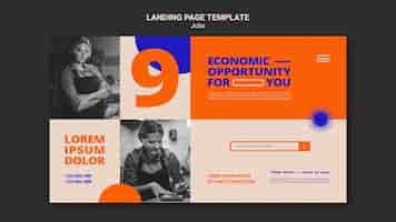 PSD gratuito modello di pagina di destinazione dell'opportunità di lavoro