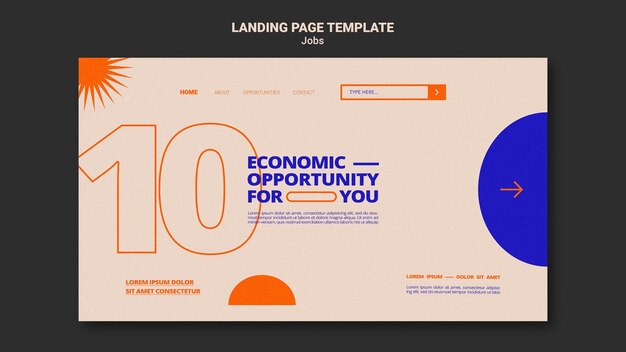 Job opportunity landing page template