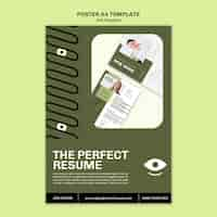 Free PSD job resume advice a4 poster template