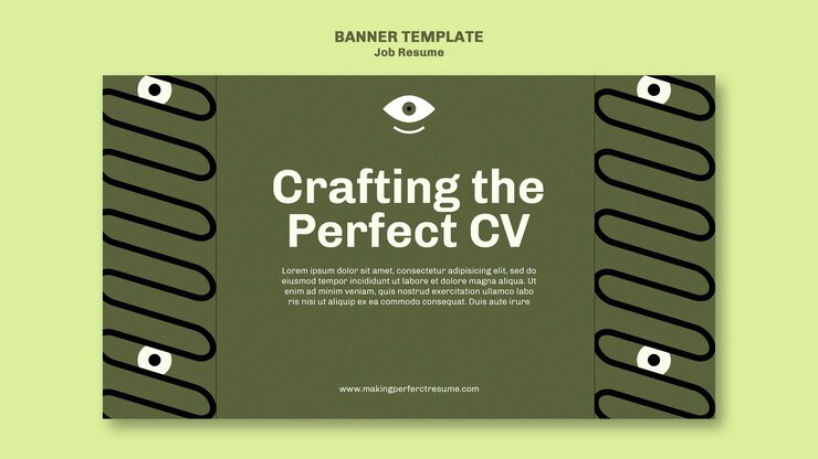 Free PSD job resume tips banner template