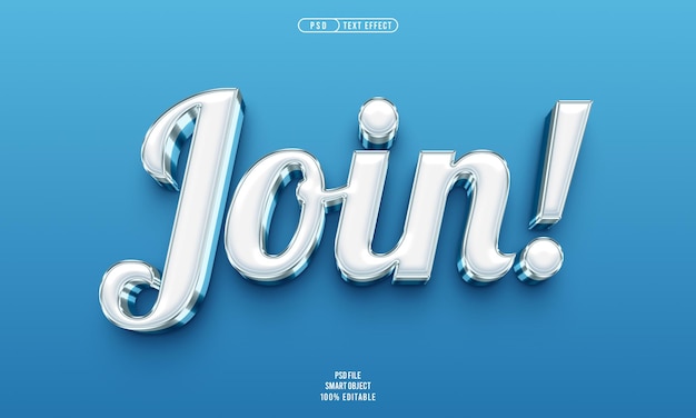 Introducing the Free Downloadable PSD Templates: Join 3D Editable Text Effect