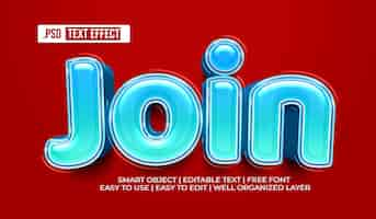 Free PSD join text style effect