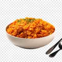 Free PSD jollof isolated on transparent background