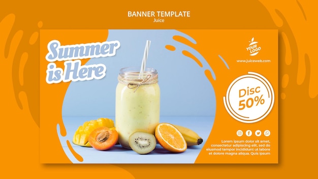 Juice bar banner template