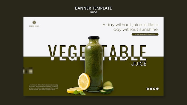 Free PSD juice bottle banner template