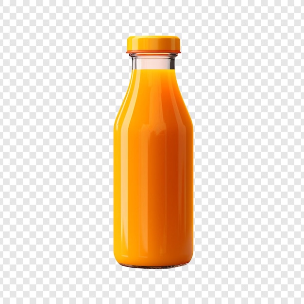 Juice bottle isolated on transparent background