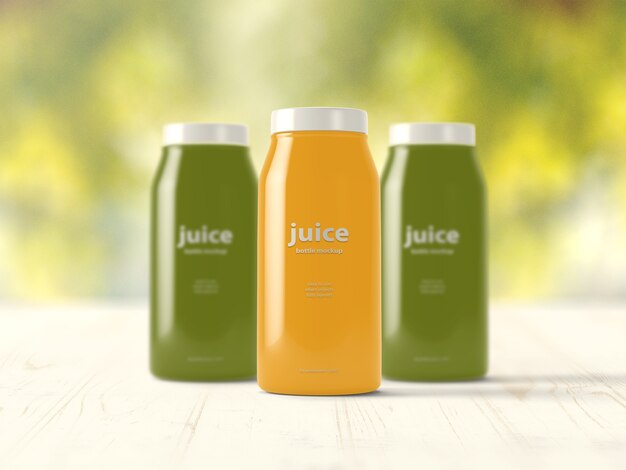 Juice bottles mock up