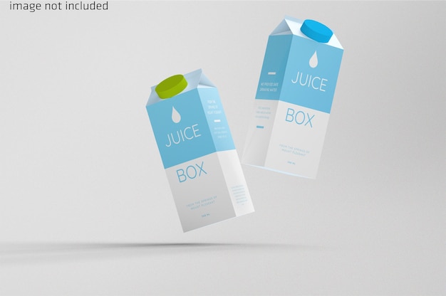 Juice box packaging mockup