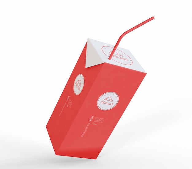 Download Premium PSD | Milk carton box packaging mockup