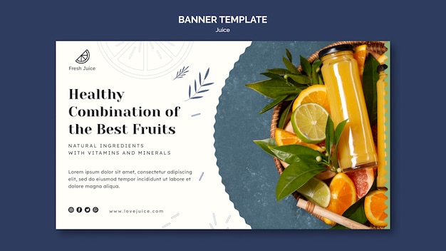 Juice concept banner template