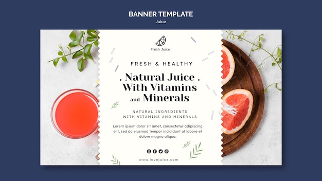 Juice concept banner template