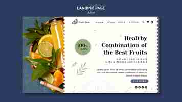 Free PSD juice concept landing page template