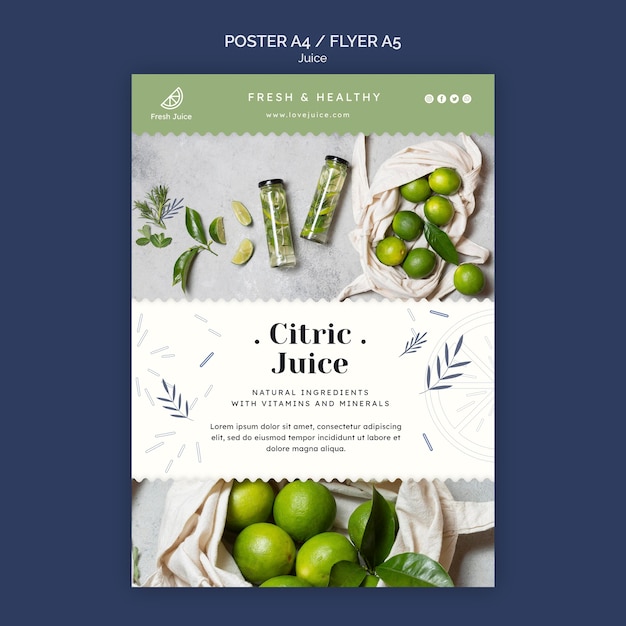 Juice concept poster template