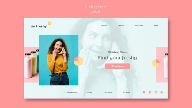 Juice landing page web template